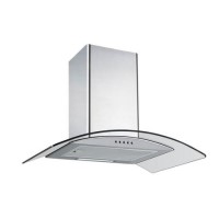 electriQ 60cm Curved Glass Chimney Hood - Stainless Steel electriQ 60cm Curved Glass Chimney Hood - Stainless Steel
