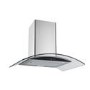 Refurbished electriQ EIQCURV60SCTOUCHA 60cm Touch Control Curved Glass Cooker Hood Stainless Steel