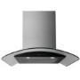 Refurbished electriQ EIQCURV60SCTOUCH 60cm Curved Glass Touch Control Chimney Cooker Hood Stainless Steel