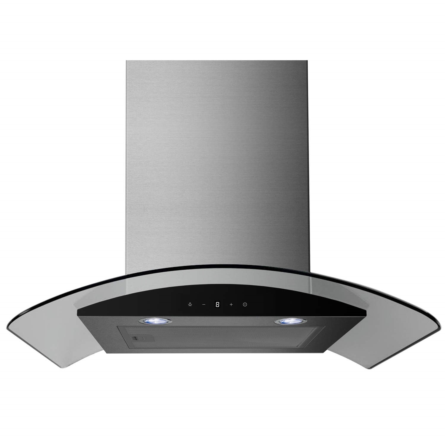 60cm Stainless Curved Glass Touch Control Chimney Cooker Hood