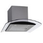 Refurbished electriQ EIQCURV60SCTOUCH 60cm Curved Glass Touch Control Chimney Cooker Hood Stainless Steel