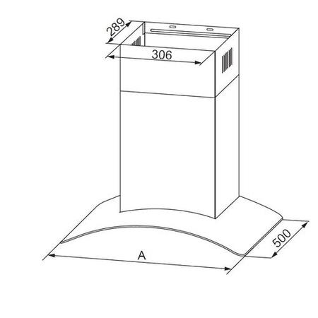 GRADE A2 - electriQ 60cm Stainless Curved Glass Touch Control Chimney Cooker Hood - 5 Year warranty