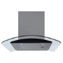 Refurbished electriQ EIQCURV60SCTOUCH 60cm Curved Glass Touch Control Chimney Cooker Hood Stainless Steel