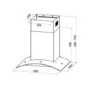 Refurbished electriQ EIQCURV60SCTOUCH 60cm Curved Glass Touch Control Chimney Cooker Hood Stainless Steel