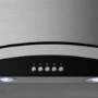 GRADE A1 - electriQ 60cm Stainless Steel Curved Glass Chimney Cooker Hood  - Now with 5 Years warranty