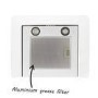 GRADE A1 - electriQ 60cm Curved Glass White Push Button Chimney Cooker Hood  -  5 Year warranty