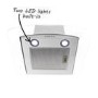 GRADE A1 - electriQ 60cm Curved Glass White Push Button Chimney Cooker Hood  -  5 Year warranty