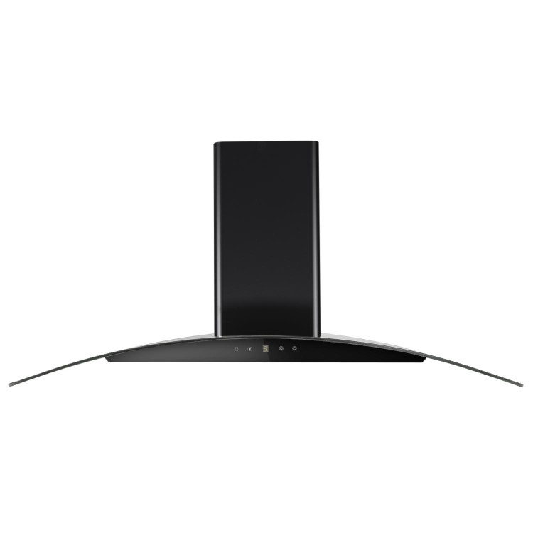 electriQ 90cm Touch Control Curved Glass Cooker Hood - Black