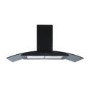 electriQ 90cm Touch Control Curved Glass Cooker Hood - Black