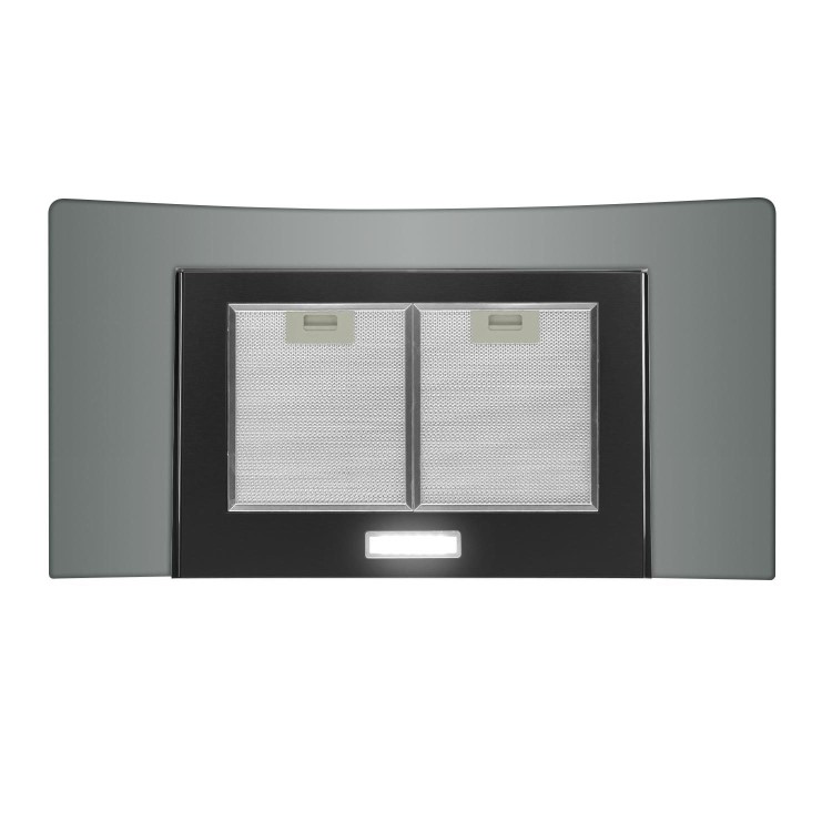 electriQ 90cm Touch Control Curved Glass Cooker Hood - Black