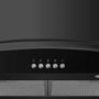 electriQ 90cm Curved Glass Push Button Chimney Cooker Hood - Black