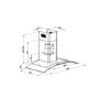 Refurbished electriQ EIQCURV90EN 90cm Curved Glass Chimney Cooker Hood Stainless Steel 