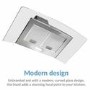 Refurbished electriQ EIQCURV90EN 90cm Curved Glass Chimney Cooker Hood Stainless Steel 