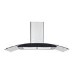 Refurbished electriQ EIQCURV90SCTOUCHA 90cm Touch Control Curved Glass Cooker Hood Stainless Steel