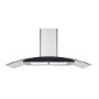 electriQ 90cm Touch Control Curved Glass Cooker Hood - Stainless Steel