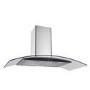 Refurbished electriQ EIQCURV90SCTOUCHA 60cm Touch Control Curved Glass Cooker Hood Stainless Steel
