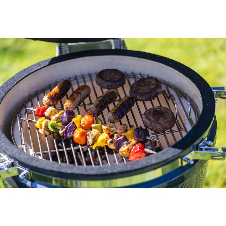 Refurbished Boss Grill The Egg - 18 Inch Ceramic Kamado Style Charcoal Egg BBQ Grill