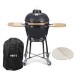 Boss Grill The Egg - 18 Inch Ceramic Kamado Style Charcoal Egg BBQ Grill