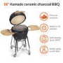 Refurbished Boss Grill The Egg - 18 Inch Ceramic Kamado Style Charcoal Egg BBQ Grill