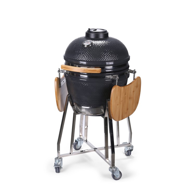 Refurbished Boss Grill The Egg - 18 Inch Ceramic Kamado Style Charcoal Egg BBQ Grill