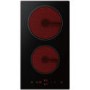 GRADE A1 - electriQ 30cm Domino Touch Control Two Zone Ceramic Hob in Black - Plug in and go!