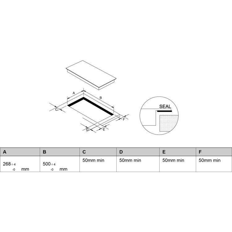 GRADE A1 - electriQ 30cm Domino Touch Control Two Zone Ceramic Hob in Black - Plug in and go!