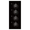 GRADE A1 - ElectriQ Ceramic 60cm Black Glass Hob With Knob Control 