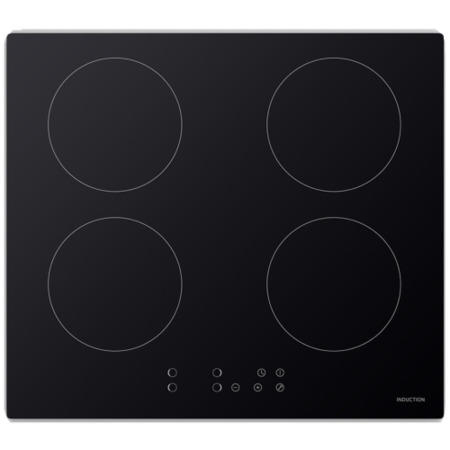 GRADE A2 - No Accessories Pack With Product - ElectriQ 60cm 4 Zone Induction Touch Control Hob