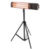 electriQ Wall Mounted Electric Patio Heater - 2kW with Remote Control &amp; Removeable Tripod