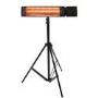 electriQ Wall Mounted Electric Patio Heater - 2kW with Remote Control & Removeable Tripod