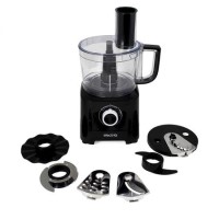 GRADE A1 - electriQ 700W 6-in-1 Compact Multifunctional Food Processor in Stainless Steel and Black
