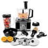 Refurbished electriQ 10-in-1 1100W Multifunctional Food Processor in Stainless Steel and Black