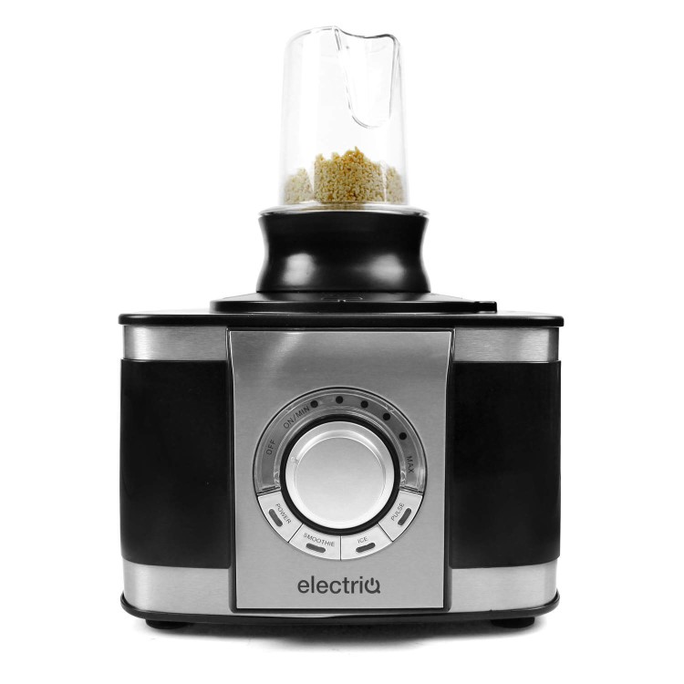 GRADE A1 - electriQ 10-in-1 1100W Multifunctional Food Processor in Stainless Steel and Black