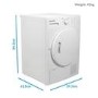 GRADE A2 - electriQ 8kg Freestanding Condenser Tumble Dryer - White