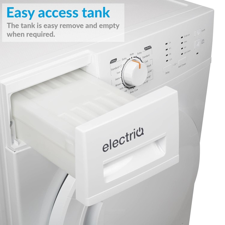 GRADE A2 - electriQ 8kg Freestanding Condenser Tumble Dryer - White
