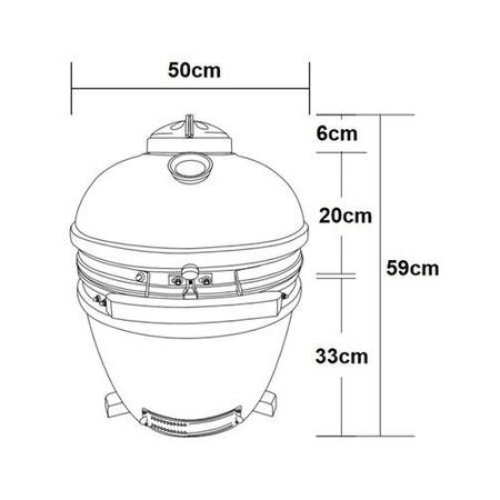 Boss Grill The Egg - 18 Inch Ceramic Kamado Style Charcoal Egg BBQ Grill - Green