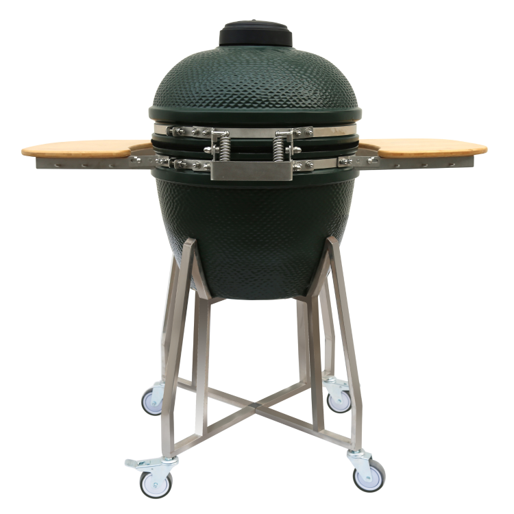 Refurbished Boss Grill The Egg - 18 Inch Ceramic Kamado Style Charcoal Egg BBQ Grill - Green