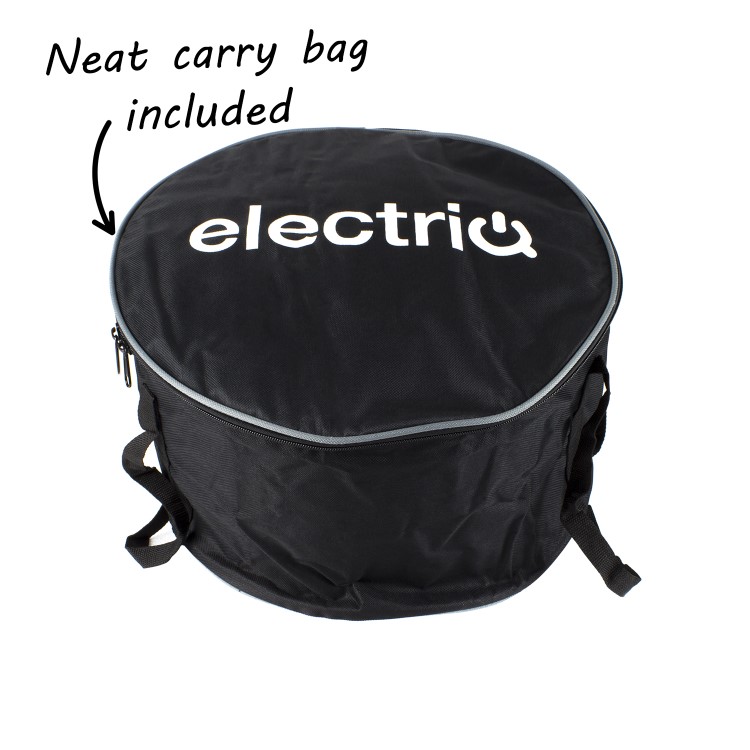 GRADE A1 - Portable Smokeless Charcoal BBQ Lotus Style Grill with Fan - Includes  Zipper Carry Bag and Pizza Pan