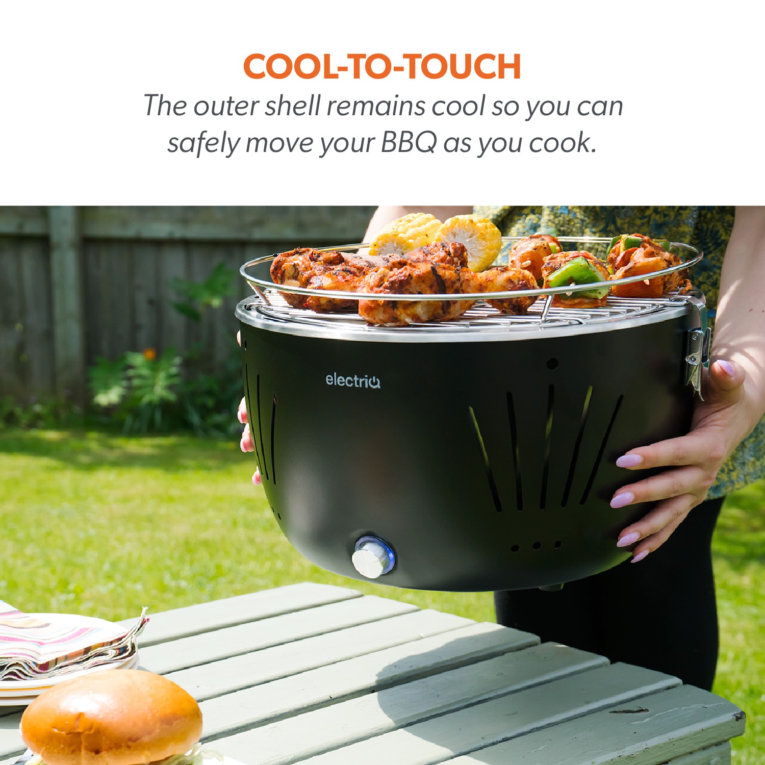 electriQ Portable - Lotus Style with Fan EIQGRILL | Appliances Direct