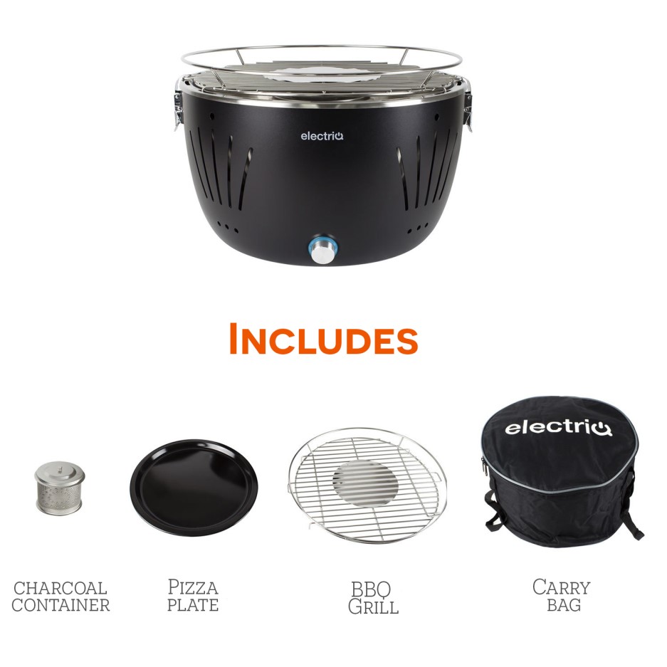 Portable Smokeless Charcoal BBQ Lotus Style Grill with Fan Includes