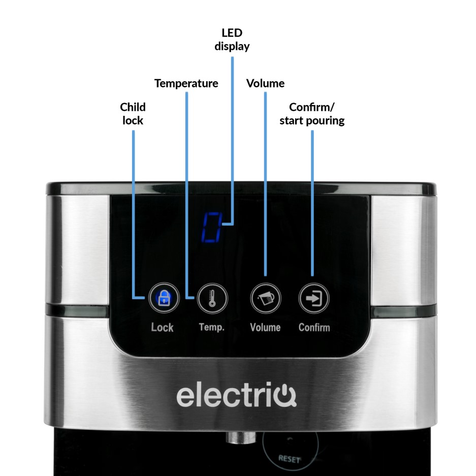 electriQ 4L Instant Hot Water Dispenser Stainless Steel EIQHWD4
