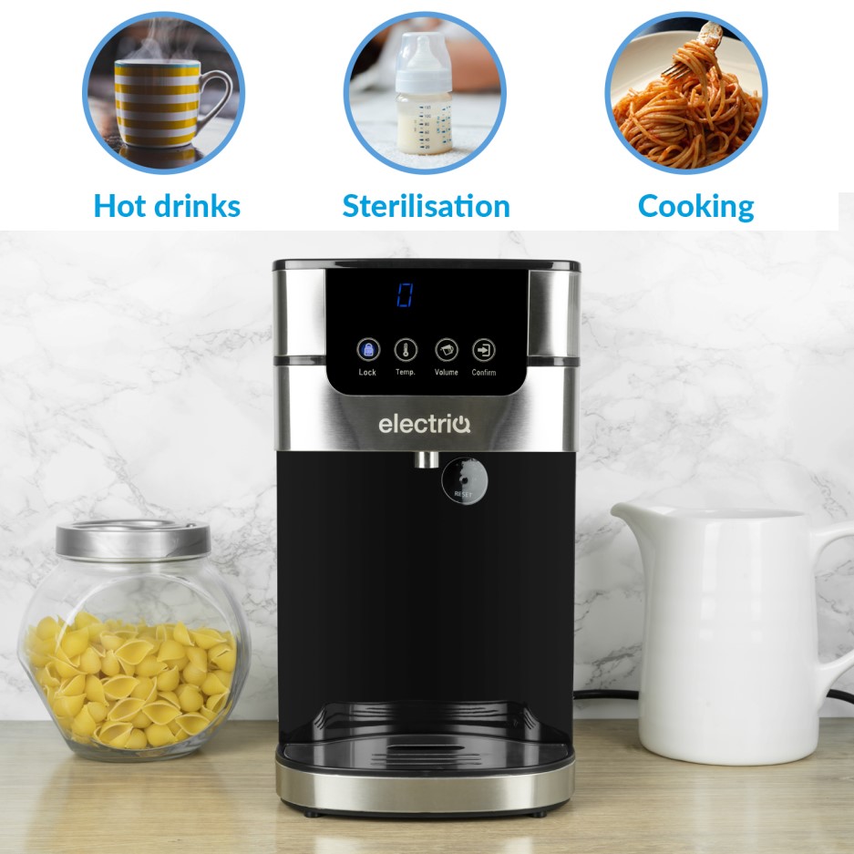 electriQ 4L Instant Hot Water Dispenser Stainless Steel EIQHWD4 Appliances Direct