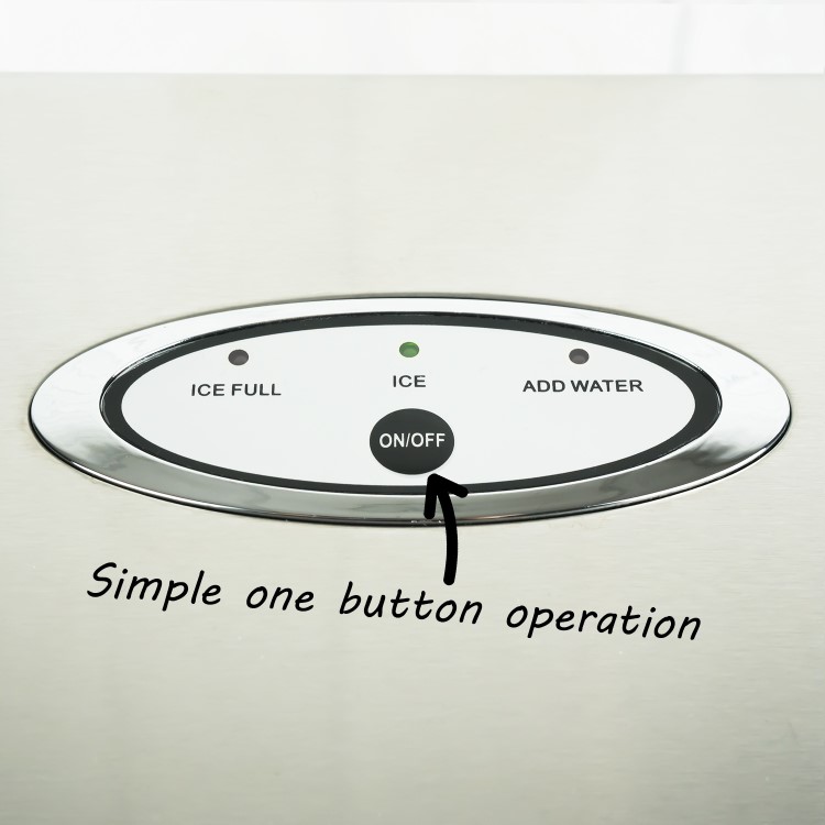 GRADE A2 - electriQ Counter Top Ice Maker in Stainless Steel