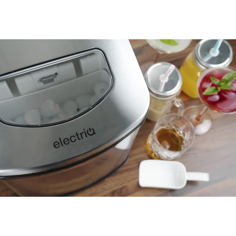 GRADE A2 - electriQ Counter Top Ice Maker in Stainless Steel