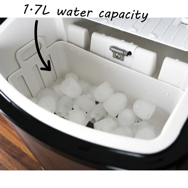 GRADE A2 - electriQ Counter Top Ice Maker in Stainless Steel