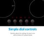 electriQ 60cm Induction Hob with Knob Controls - Plug and Play