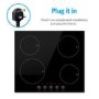 Refurbished electriQ EIQIND60KV2 60cm Induction Hob with Knob Controls Plug and Play