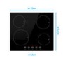 electriQ 60cm Induction Hob with Knob Controls - Plug and Play