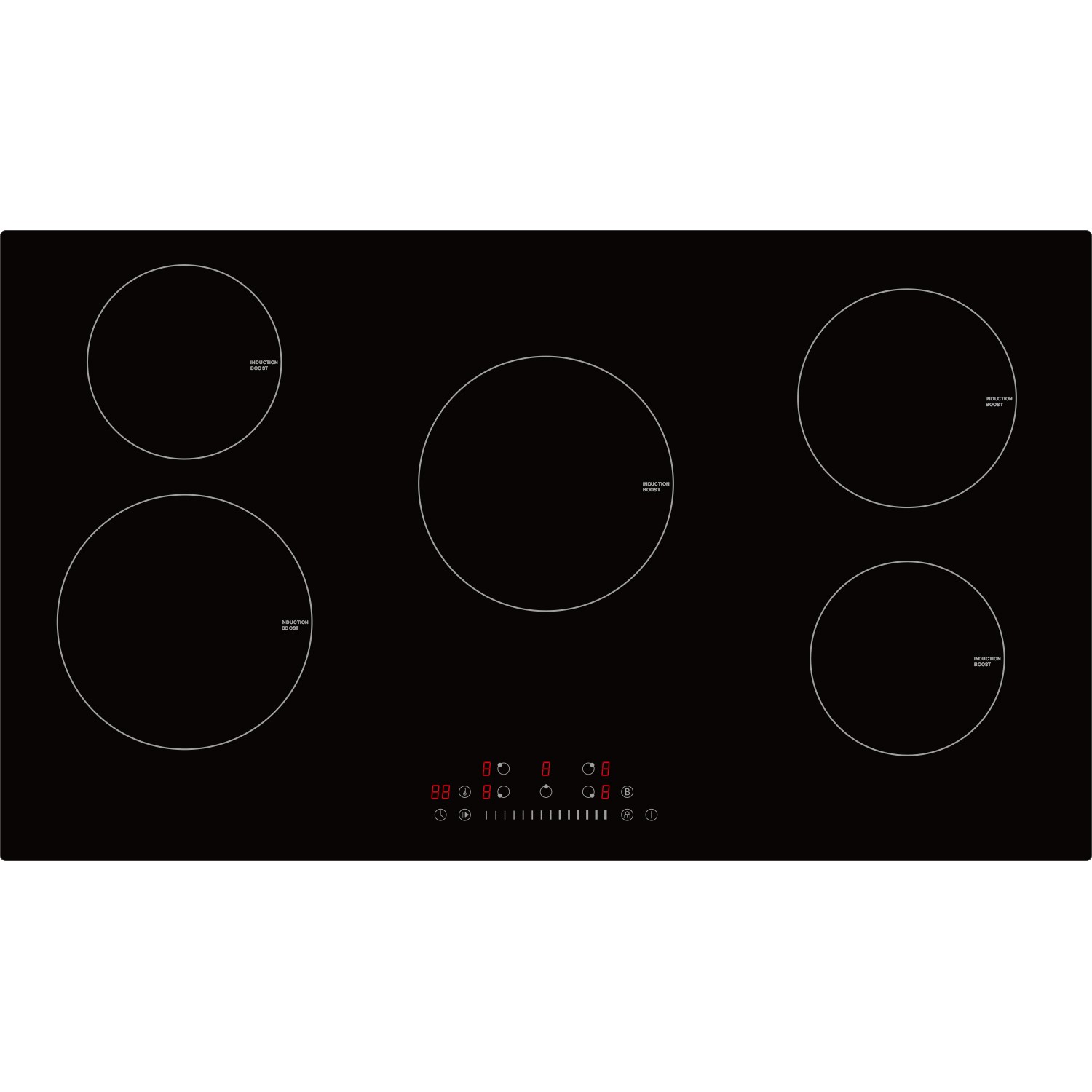 Electriq 90Cm 5 Zone Induction Hob IVX249C