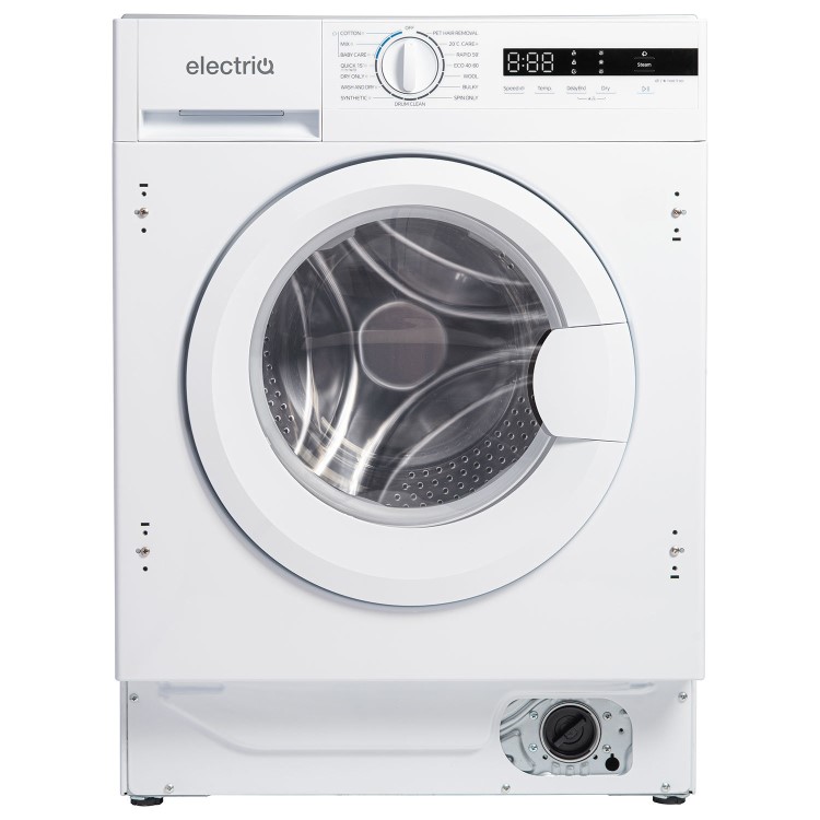 electriQ 8kg Wash 6kg Dry 1400rpm Integrated Washer Dryer - White